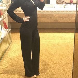 Dressy BeBe long sleeve, Deep V- Neck Romper